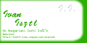 ivan isztl business card